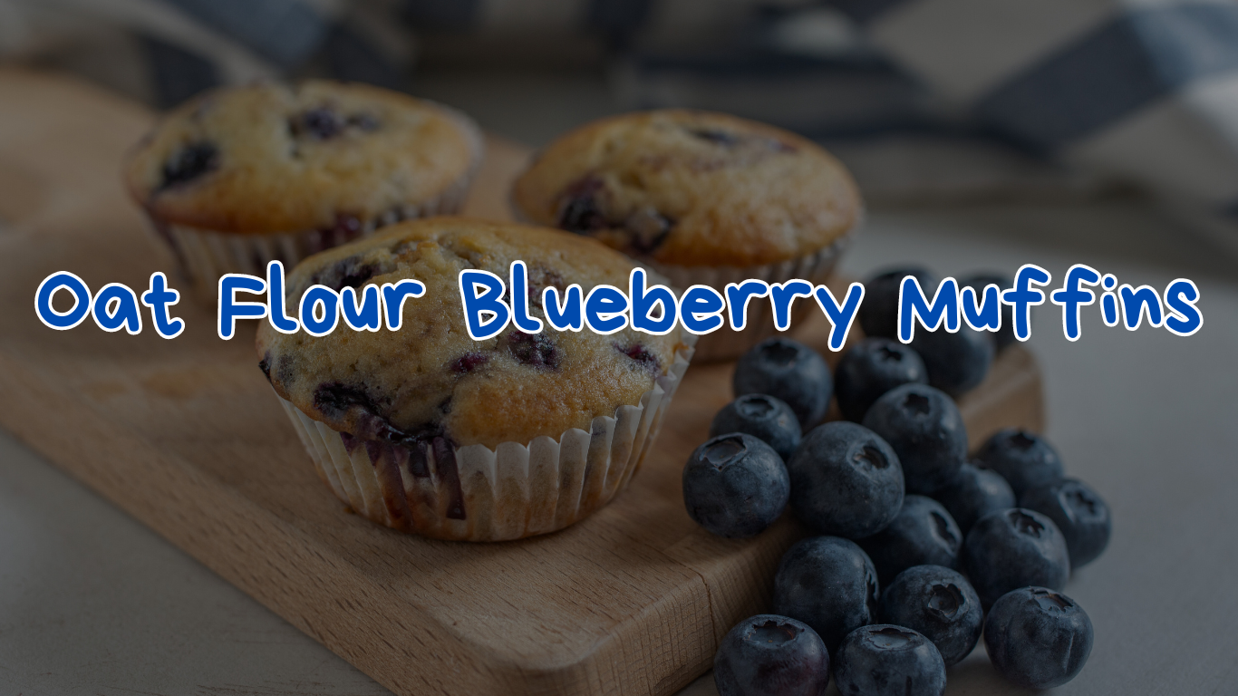 Oat Flour Blueberry Muffins