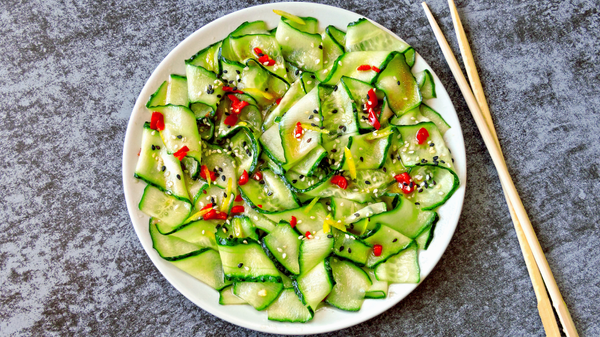 Quick Asian Pickled Cucumbers